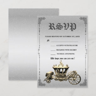 Sprookjesboek Huwelijk Vintage RSVP Kaartje