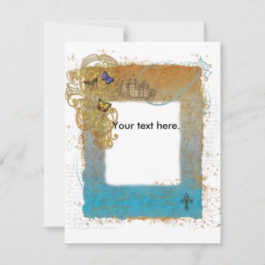 Sprookjesboek Kasteel Uitnodigingskaart Kaart (Voorkant)