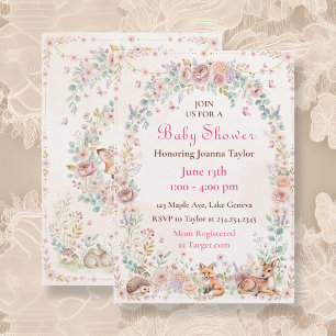Sprookjesboek   Meisjes Baby Shower   Kaart
