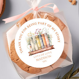 Sprookjesboek Nieuwe Hoofdstuk Verjaardagssticker  Ronde Sticker