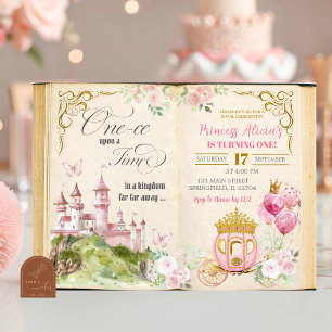 Sprookjesboek Prinses Eerste Verjaardag Kaart