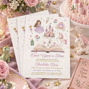 Sprookjesboek Prinses Verjaardag Kaart