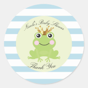 Sprookjesboek Sprookje Kikker Prins Baby Shower Bl Ronde Sticker