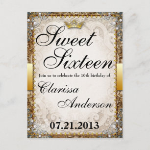  sprookjesboek Sweet Sixteen Invites Uitnodiging Briefkaart