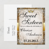  sprookjesboek Sweet Sixteen Invites Uitnodiging Briefkaart (Voorkant / Achterkant)