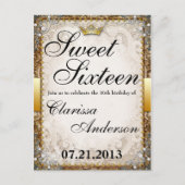  sprookjesboek Sweet Sixteen Invites Uitnodiging Briefkaart (Voorkant)