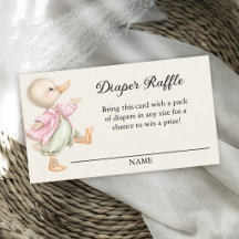 Sprookjesboek Vintage Meisje Eend Luier Raffle