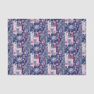 Sprookjesboeken en magische wezens blauw tissuepapier