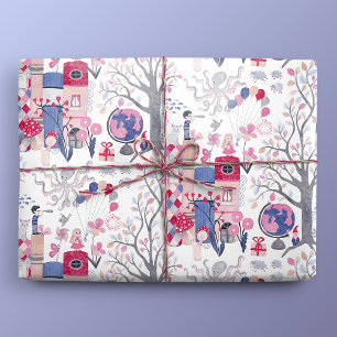Sprookjesboeken en Magische Wezens Wit Cadeaupapier