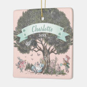 Sprookjesboom Alice in Wonderland Naam & Foto Keramisch Ornament (Links)