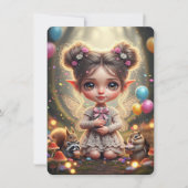 Sprookjesbos Chibi Fee Verjaardag Kaart (Voorkant)