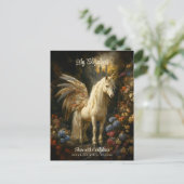  Sprookjesbos Eenhoorn Magische Pegasus Briefkaart (Staand voorkant)