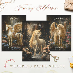 Sprookjesbos Eenhoorn Sprookjesland Inpakpapier Vel