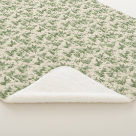 Sprookjesbos feeën Toile de Jouy patroon Sherpa Deken