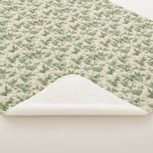 Sprookjesbos feeën Toile de Jouy patroon Sherpa Deken