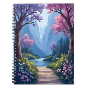 Sprookjesbos Magisch Bloemrijk Natuur Landschap Notitieboek