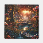 Sprookjesbos met paddenstoelen magneet (Voorkant)