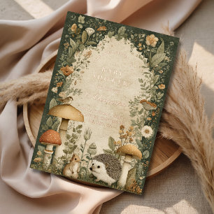 Sprookjesbos Paddenstoel Baby Shower Folie Uitnodiging