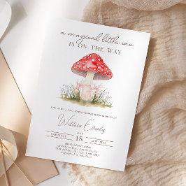 Sprookjesbos Paddenstoel Baby Shower Kaart