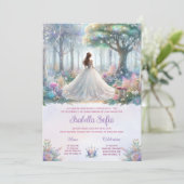 Sprookjesbos Quinceañera Kaart (Staand voorkant)