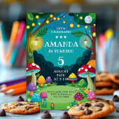 Sprookjesbos Verjaardagsfeestje voor Meisje Kaart