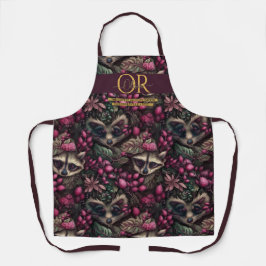 Sprookjesbos wasbeer lila grijs custom Monogram Schort