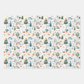 Sprookjesbos Wit en Blauw Inpakpapier Vel (Voorkant)