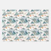 Sprookjesbos Wit en Blauw Inpakpapier Vel (Voorkant 3)