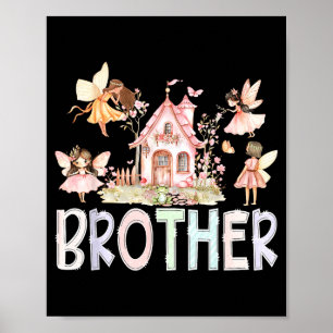 Sprookjesbroer Magische Bloemige Verjaardagsmeisje Poster