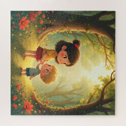 Sprookjesbroers en -zussen legpuzzel (Horizontaal)