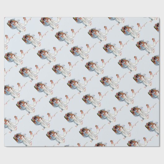 sprookjesbruiloft cadeaupapier (Vlak)