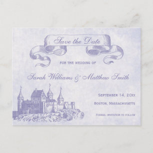 Sprookjesbruiloft Save the Date Briefkaart