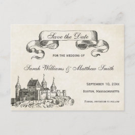Sprookjesbruiloft Save the Date Briefkaart