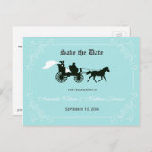 Sprookjesbruiloft Save the Date Briefkaart (Voorkant / Achterkant)