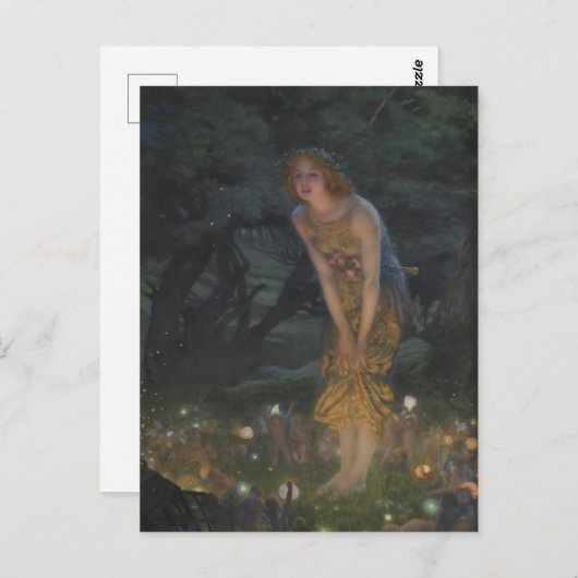 Sprookjescirkel schilderij, Midzomeravond door Hug Briefkaart (Voorkant / Achterkant)