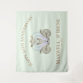 Sprookjescoach op lichtgroen wandkleed