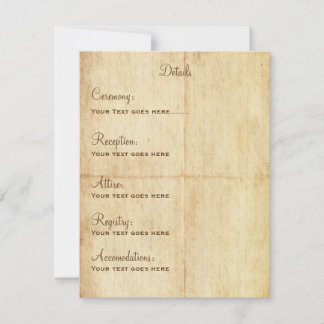 Sprookjesdetails Kaart Portriat - Bruine tekst