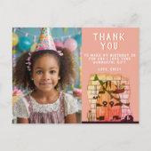 Sprookjesdeur Verjaardagsfoto Bedankt Briefkaart (Voorkant)