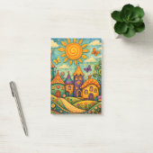 Sprookjesdorp Fantasievol Kunstwerk op Canvas Post-it® Notes (Kantoor)