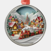Sprookjesdorp Kerstmis met Trein Ornament (Voorkant)