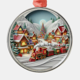 Sprookjesdorp Kerstmis met Trein Ornament