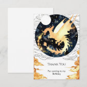 Sprookjesdraagkabouter verjaardag bedankkaart (Voorkant / Achterkant)