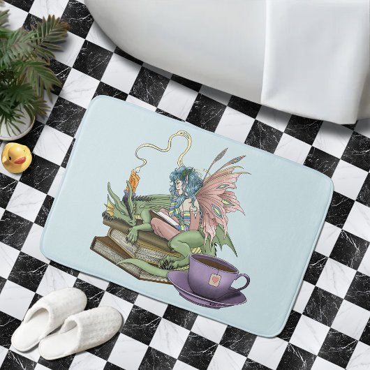 Sprookjesdraak Drinkt Thee Vriendschap Badmat