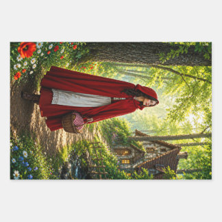Sprookjesdromen In Rood Inpak Decoupage Papier Inpakpapier Vel