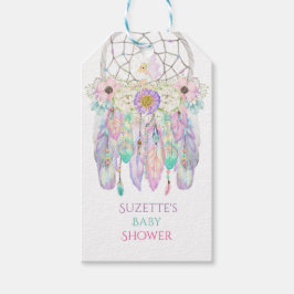 Sprookjesdroomvanger Pijl Veren Lint Cadeaulabel
