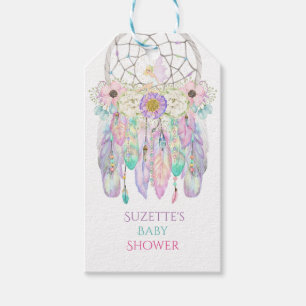 Sprookjesdroomvanger Pijl Veren Lint Cadeaulabel