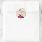 Sprookjesenvelopzegel Ronde Sticker (Tas)