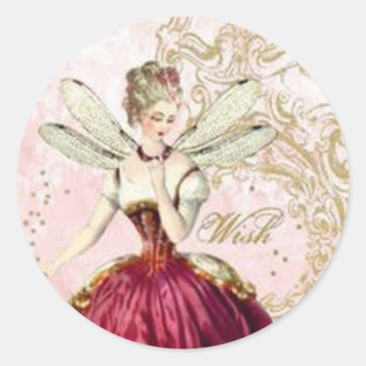 Sprookjesenvelopzegel Ronde Sticker (Voorkant)