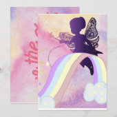 sprookjesfee bewaar de datum save the date (Voorkant / Achterkant)