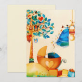 Sprookjesfee gefeliciteerd pasgeboren baby aankondiging (Voorkant / Achterkant)